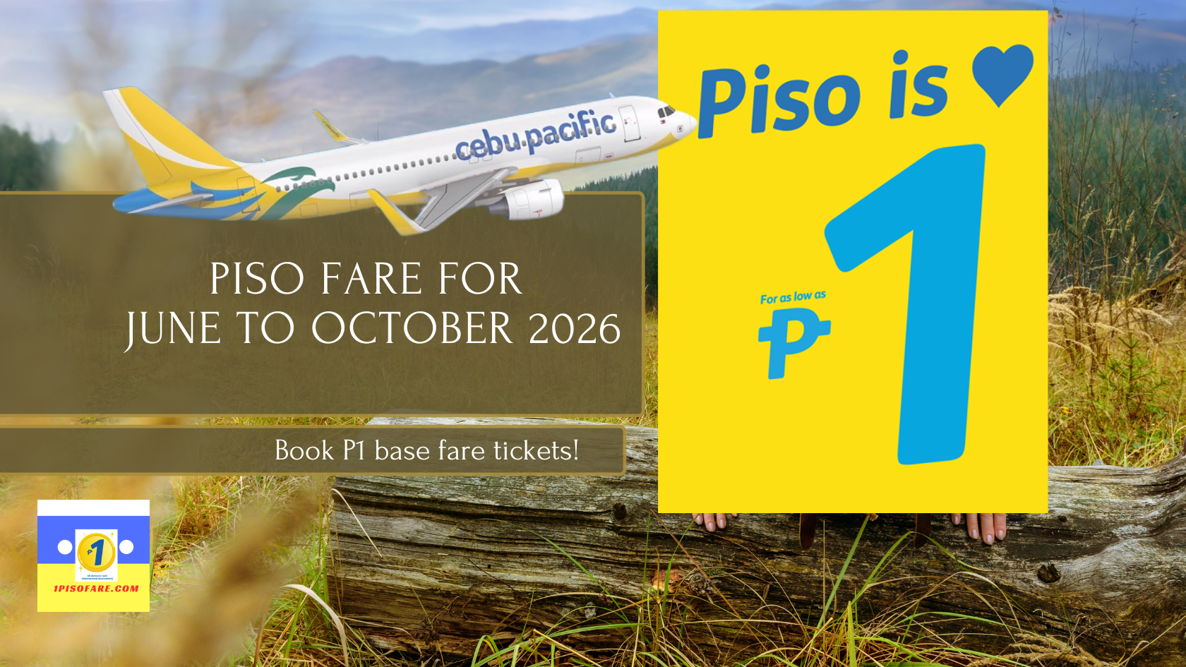 Cebu Pacific Piso Fare Promo for June, July, August, September, October 2026